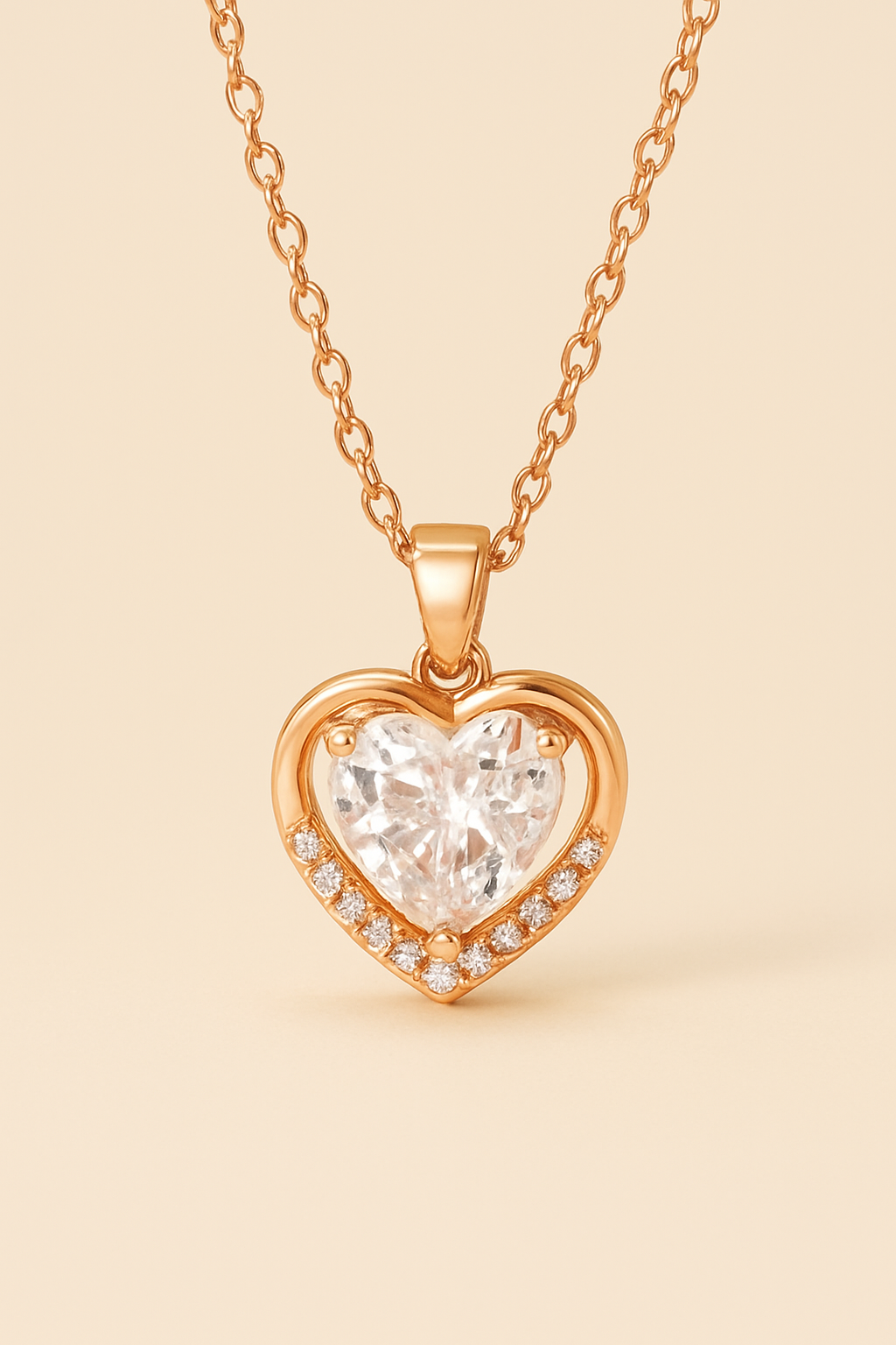 Women's heart necklace