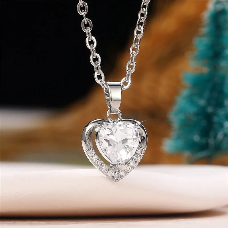 Collier en coeur femme