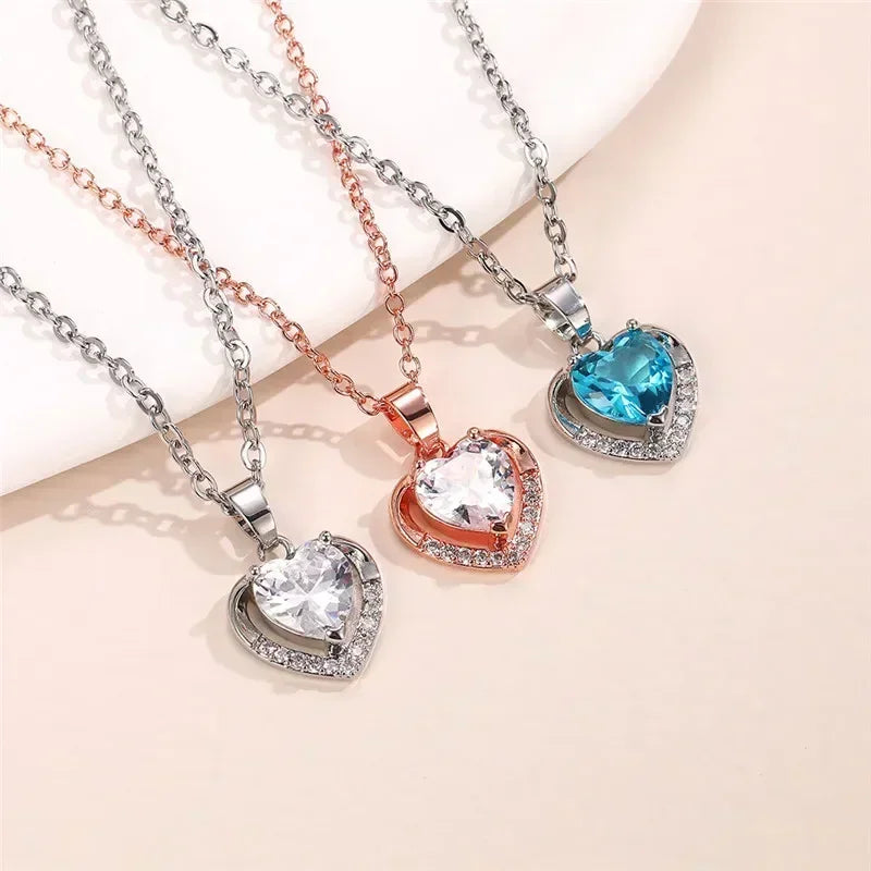 Collier en coeur femme