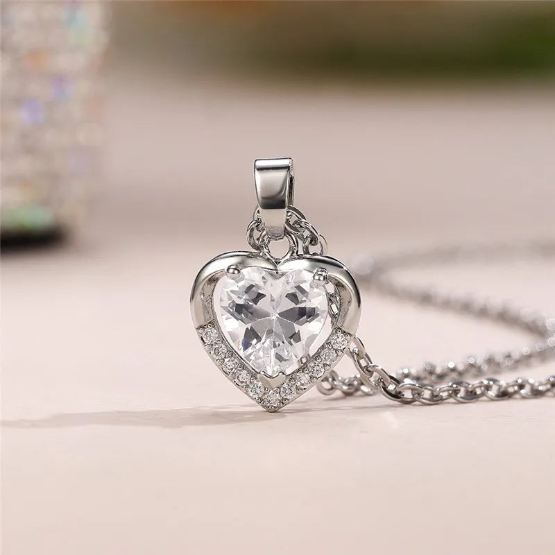Collier en coeur femme