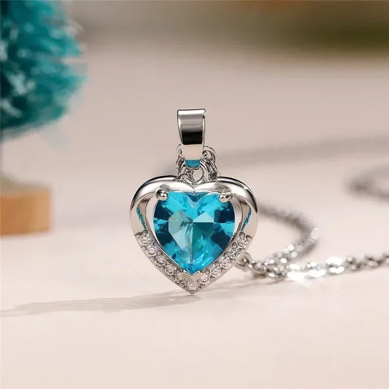 Collier en coeur femme