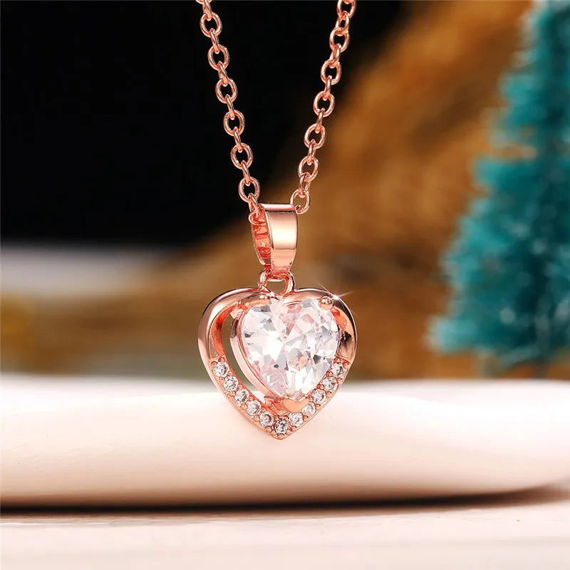 Collier en coeur femme