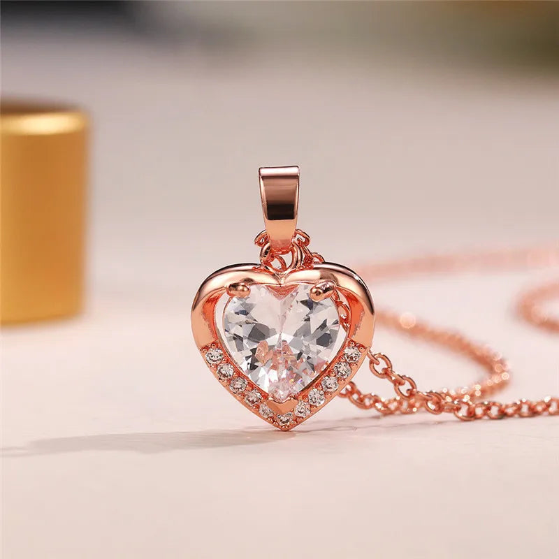 Collier en coeur femme