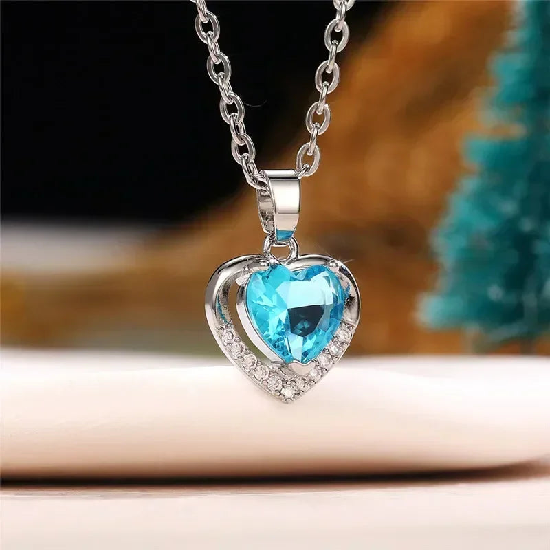 Collier en coeur femme