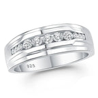 Bague en moissanite pour homme