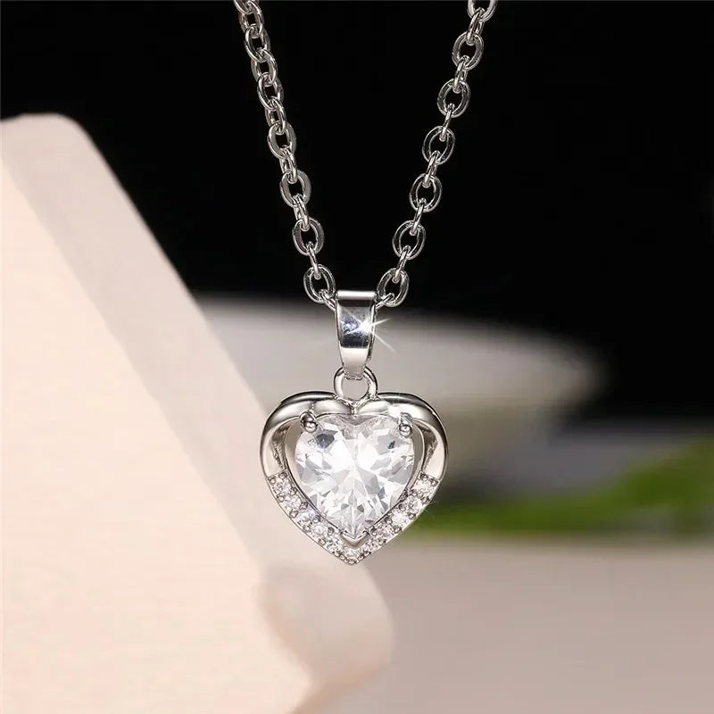 Collier en coeur femme